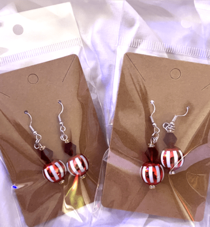 Red Ornament Earrings